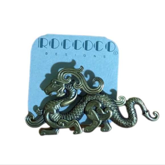 Bronze Dragon Brooch - Picture 3 of 5